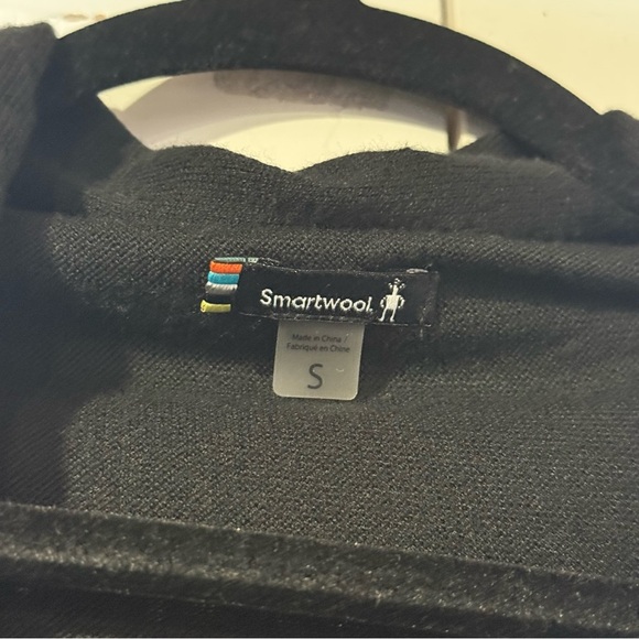 Smartwool Edgewood Wrap Sweater Black Gray Colorblock Soft Knit Size Small - Picture 3 of 10